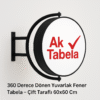 360 Derece Donen Yuvarlak Fener Tabela