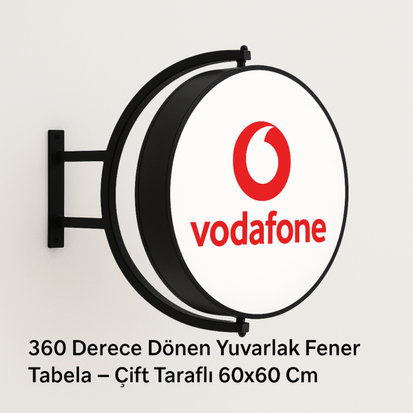 360 Derece Donen Yuvarlak Fener Tabela Vodafone