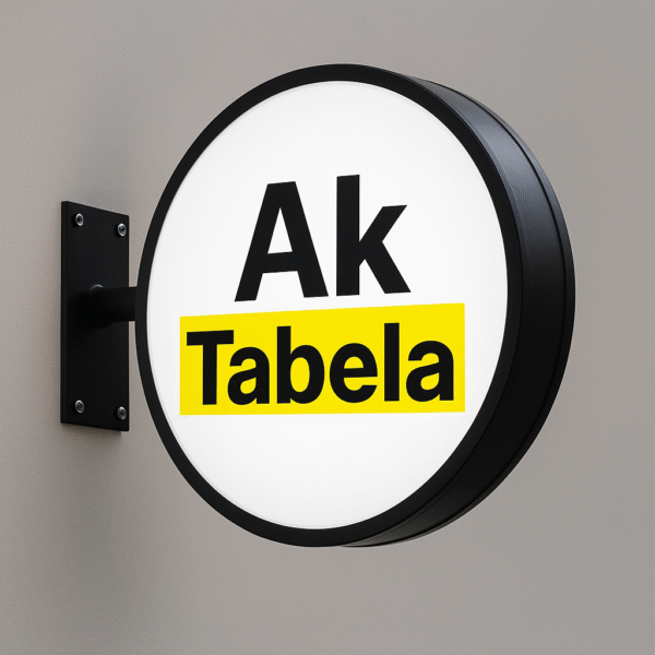 45 cm Yuvarlak Isikli Fener Tabela