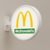 45 cm Yuvarlak Isikli Fener Tabela McDonalds