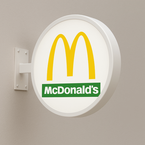 45 cm Yuvarlak Isikli Fener Tabela McDonalds