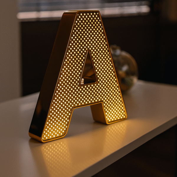 Delikli Paslanmaz Kutu Harf Tabela