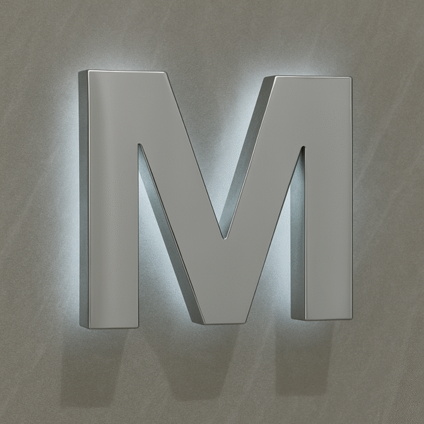 Krom Paslanmaz Ayakli Kutu Harf Tabela