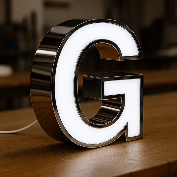 Krom Paslanmaz Fileli Pleksili Isikli Kutu Harf Tabela