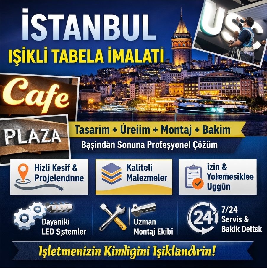 İstanbul Işıklı Tabela İmalatı