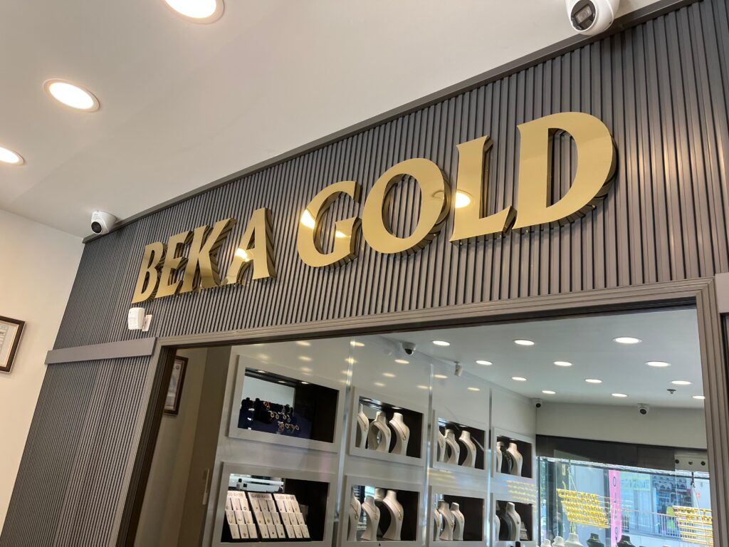 Beka gold altinsehir gold paslanmaz kutu harf tabela modeli