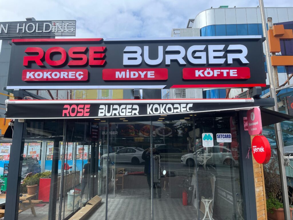 Rose burger isikli tabela modeli florya
