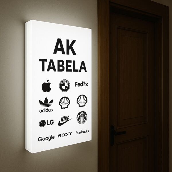 Isikli Pleksi Kutu Tabela 40x60 Cm