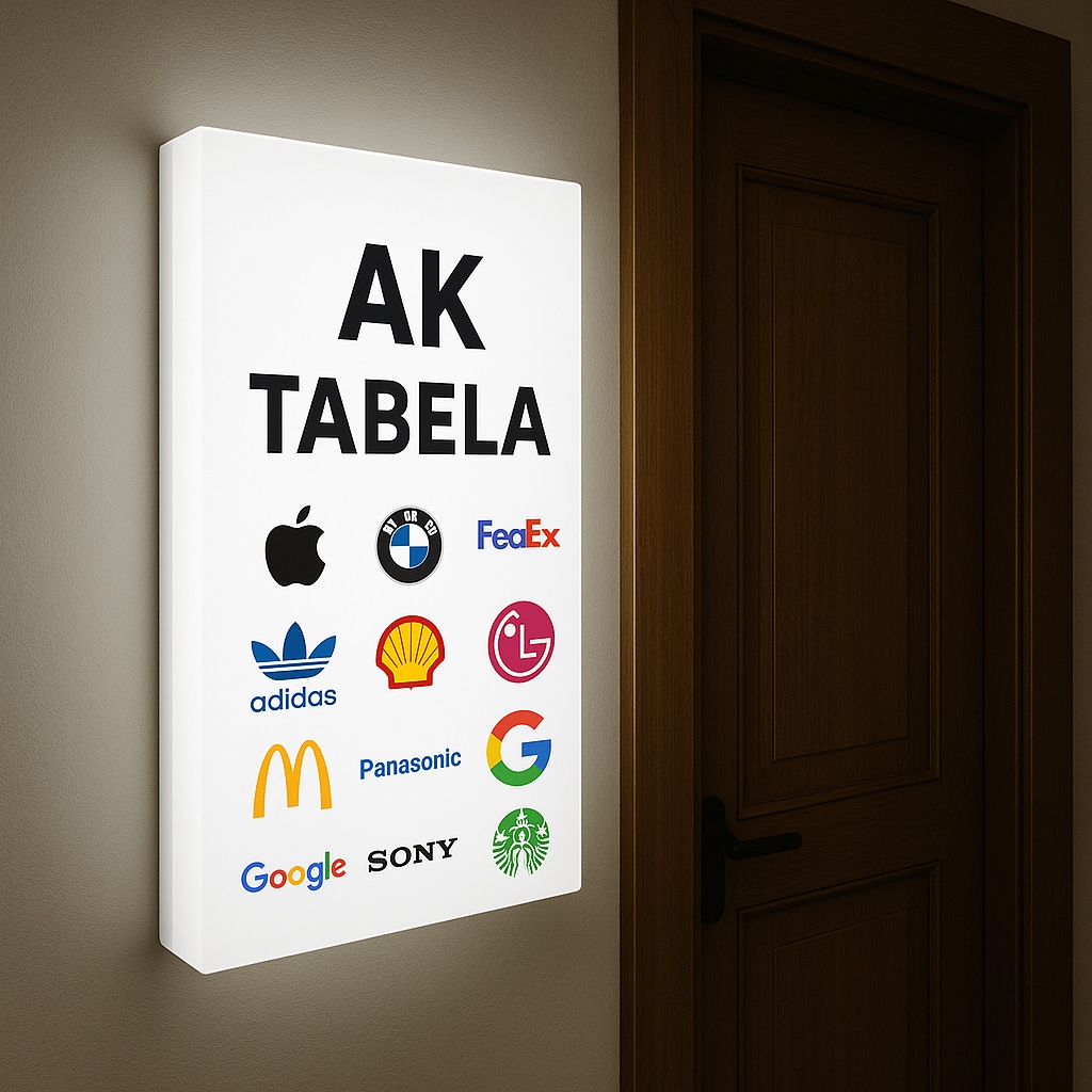 Işıklı Pleksi Kutu Tabela 40×60 Cm