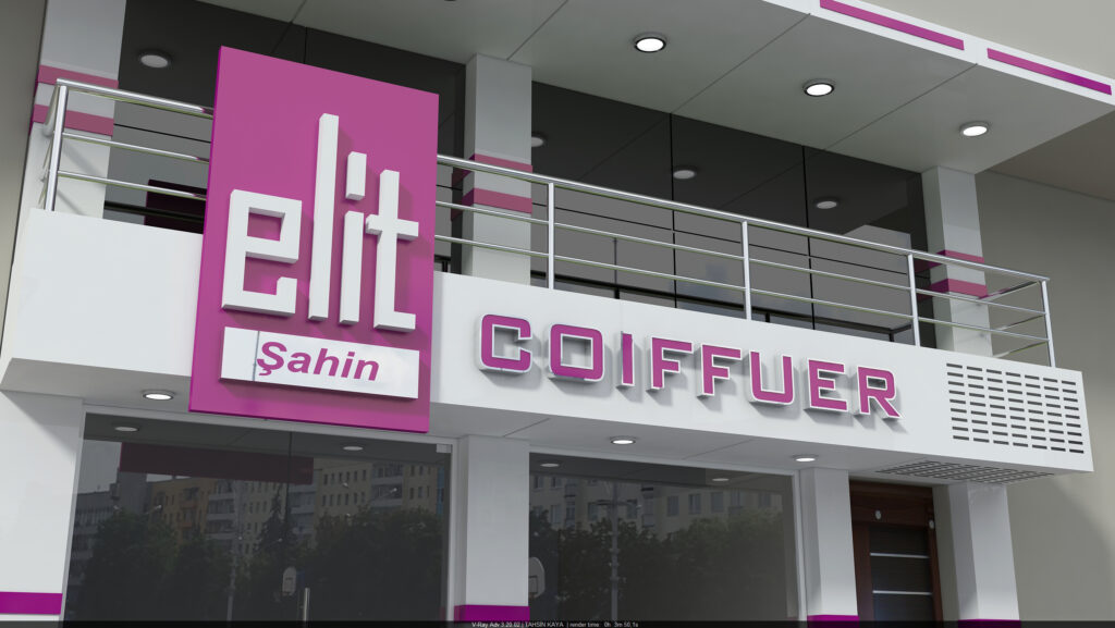 Premium bayan kuaförü tabela örneği