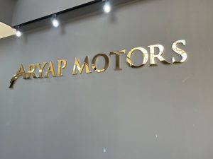 Aryap motors duvar ustu paslanmaz kutu harf