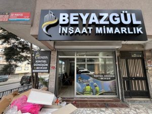 Beyazgül İnşaat Tabelası Örneği Bayrampaşa