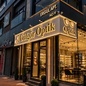 Gülgör Optik Mağaza Işıklı Kutu Harf Tabela