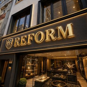 Reform Gold Dekoratif Işıklı Kutu Harf Mağaza Tabelası